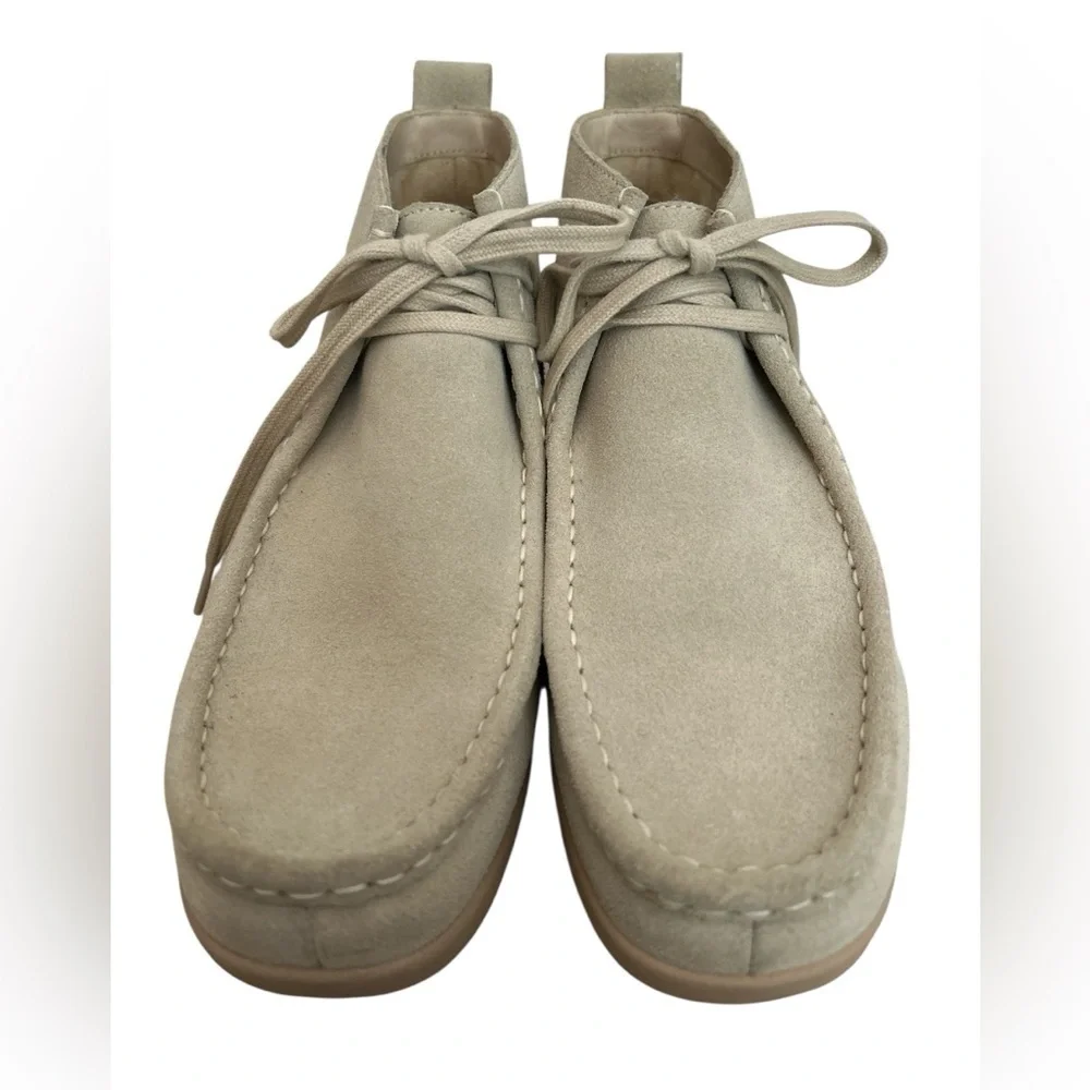 NWOB Everlane The Moc-Toe Boot | Pebble Suede Beige Lace up Chukka Boots - 8